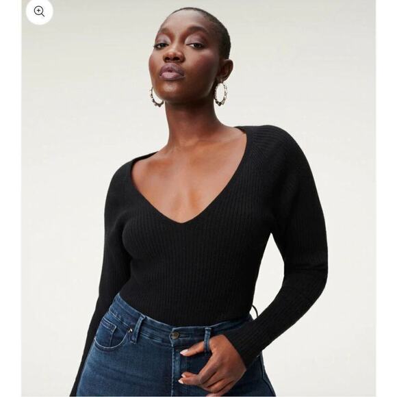 Good American Rib Deep V Bodysuit - Picture 5 of 10